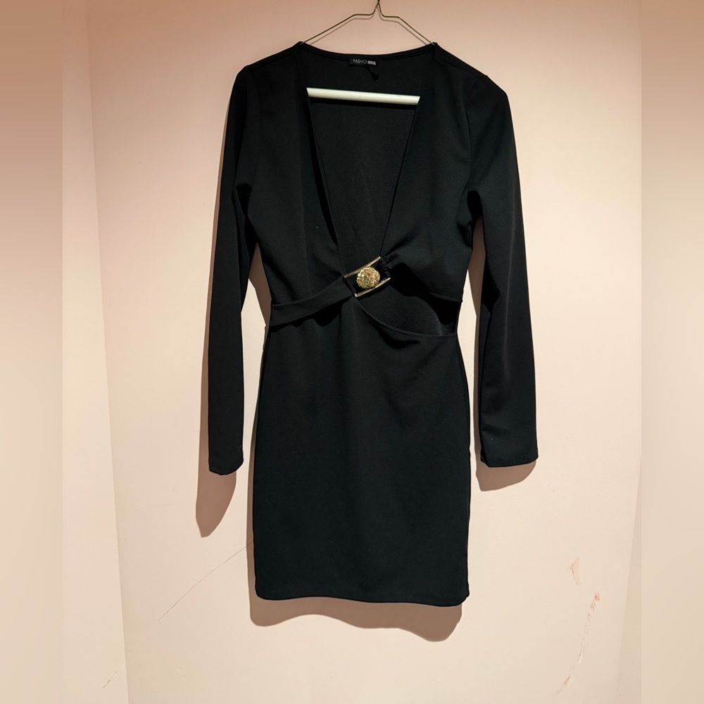 Fashion Nova "Versace inspired" lion cut-out dress
